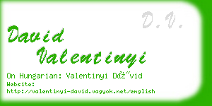 david valentinyi business card